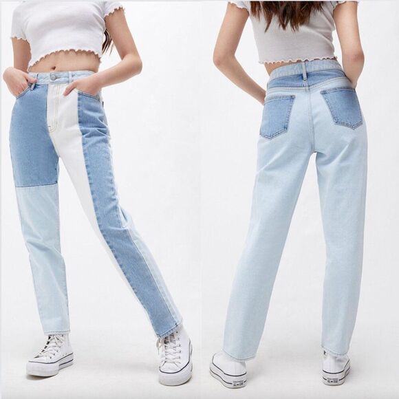 PacSun Eco Hopper Patch Mom Jeans Size 27 - Picture 1 of 8